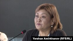 Председатель общественной наблюдательной комиссии по Алматы и Алматинской области Ардак Жанабилова. Астана, 22 февраля 2017 года.