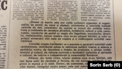 Telegrama Elenei Ceaușescu apare pe prima pagină a ziarelor