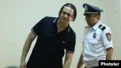 Armenia - Opposition activist Andrias Ghukasian goes on trial in Yerevan, 2Aug2017.