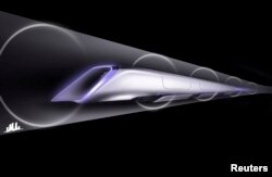 Ескіз роботи надшвикісного потяга Hyperloop