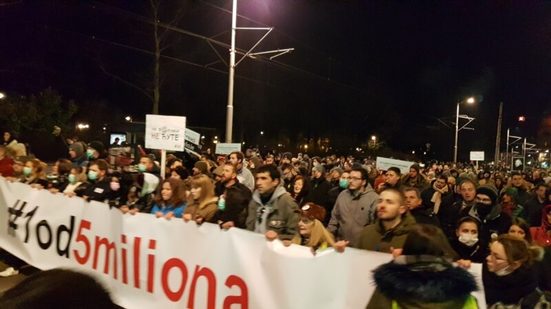 Thousands In Belgrade Protest Against Vucic For 12th Straight Saturday