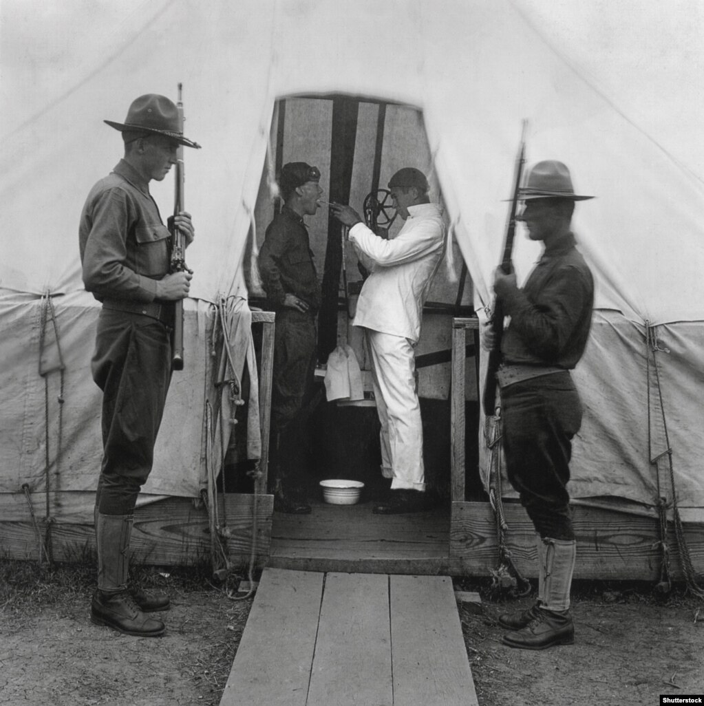 A U.S.. soldier receives a disinfectant throat spray, which would later be shown&nbsp;to be ineffective. &nbsp; Perhaps the most unusual attempt to halt the pandemic was a &quot;black wedding&quot;&nbsp;held in Odesa in today&#39;s Ukraine. Black weddings were a somewhat fringe Jewish ritual for warding off pestilence by marrying two of society&#39;s &quot;most unfortunate&quot; in an elaborate ceremony held in a cemetery. One such wedding took place in an Odesa graveyard on October 1, 1918.. The unusual nuptials were celebrated with a feast and the couple was &quot;showered with expensive gifts.&quot; &nbsp;