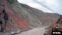 The site of the planned Roghun hydropower station in Tajikistan