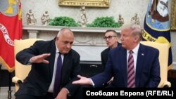 Kryeministri i Bullgarisë, Boyko Borisov dhe presidenti i Shteteve të Bashkuara, Donald Trump. 