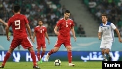 Ирандын улуттук командасы оюн учурунда. Архив