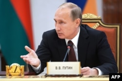 Володимир Путін під час саміту країн СНД, Мінськ, 10 жовтня 2014 року