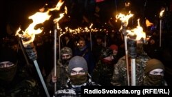 У Києві, Дніпрі і Херсоні провели марші з нагоди дня народження Бандери