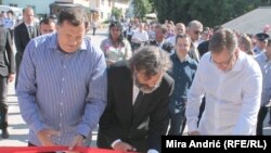 Milorad Dodik, Emir Kusturica i Aleksandar Vučić