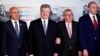 Premierul moldovean Pavel Filip, președintele ucrainean în exercițiu Petro Poroşenko, președintele Comisiei Europene, Jean-Claude Juncker şi premierul georgian Mamuka Bakhtadze pozează la summit-ul Parteneriatului Estic de la Bruxelles