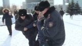 Police Detain Antigovernment Demonstrators In Kazakhstan