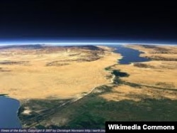 Суэцкий канал, вид из космоса