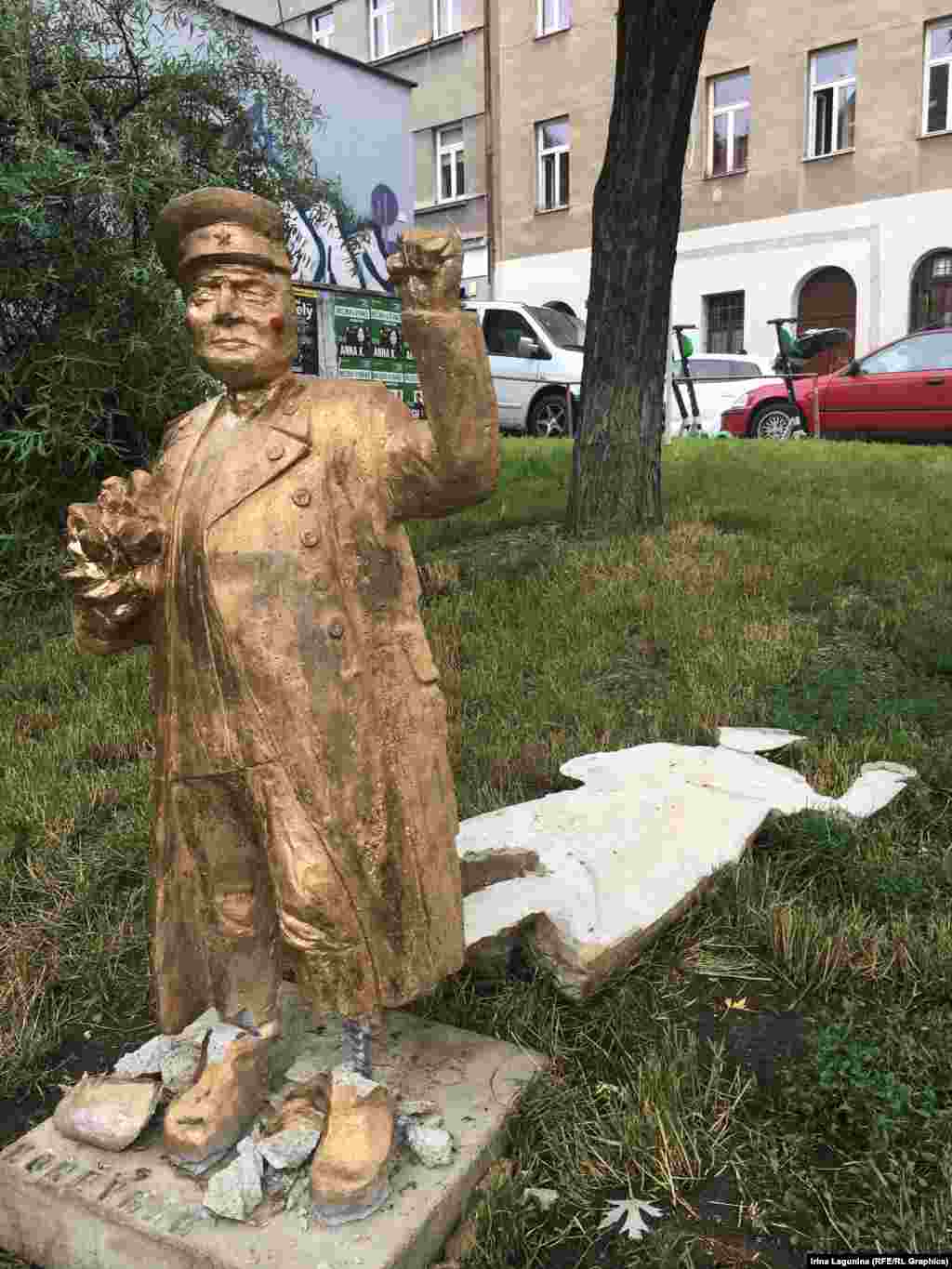 Выстава вулічных скульптур Конева працягнецца ў Празе да канца верасьня