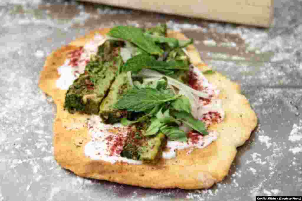 Conflict Kitchen offers food from Iran, such as "kookoo."