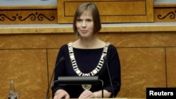 Прэзыдэнт Эстоніі Керсьці Кальюлайд (Kersti Kaljulaid)