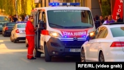 К пострадавшим были вызваны врачи скорой помощи. Приштина, 13 октября 2019