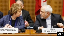 محمد جواد ظریف و کاترین اشتون در مذاکرات ماه گذشته