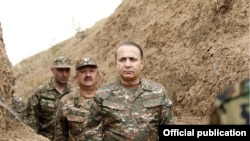 Nagorno Karabakh - Armenian Prime Minister Hovik Abrahamian visits the Armenian-Azerbaijani "line of contact," 25Jun2014