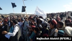 Supporters of the Pashtun Tahafuz Movement protest the killing of leader Sardar Wazir Arif, in Khost, on May 5.