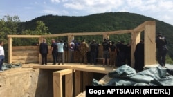 ხაშურის რაიონის სოფელ ჩორჩანაში საპოლიციო საგუშაგო 2019 წლის აგვისტოში ააგეს. ფოტო - 30 აგვისტო, 2019 წელი. 