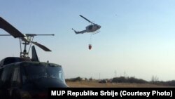 Tri helikoptera MUP-a Srbije angažovana su u Pčinjskom okrugu na jugu Srbije