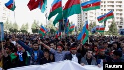 Pamje nga protesta e sotme në Baku të Azerbajxhanit
