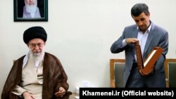 Will Supreme Leader Ayatollah Ali Khamenei (left) patch things up with ex-President Mahmud Ahmadinejad?