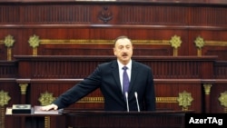 Ilham Aliyev is sworn in for a third term as Azerbaijani president on October 19. 