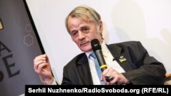 Мустафа Джемилев, лидер крымско-татарского национального движения. Киев, 12 декабря 2017 года.