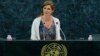 ԱՄՆ – ՄԱԿ-ում ԱՄՆ դեսպան Սամանթա Փաուերը ելույթ է ունենում Գլխավոր ասամբլեայի նիստի ժամանակ, Նյու Յորք, 27-ը մարտի, 2014թ․