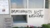 Grafiti protiv migranata nalazili su se i na zidu nevladine organizacije Are you Syrious (AYS) u Zagrebu u studenom 2018.