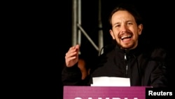 Podemos partiyasının lideri Pablo Iglesias 