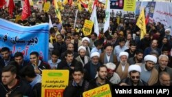Тегеранда бұрынғы АҚШ елшілігі алдында өткен демонстрация. Иран, 4 қараша 2018 жыл.