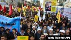 Демонстрация к годовщине захвата американского посольства в Иране 4 ноября