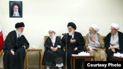 Ali Khamenei, Iran's leader, meeting a group of senior clerics-- 9 Mar 2017