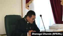 Kazakhstan - The judge Serik Makhambetov. The court over bus fire in Aqtobe. 10 September 2018