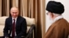 Iran's Supreme Leader Ayatollah Ali Khamenei meets with Russian President Vladimir Putin in Tehran in November 2017. 