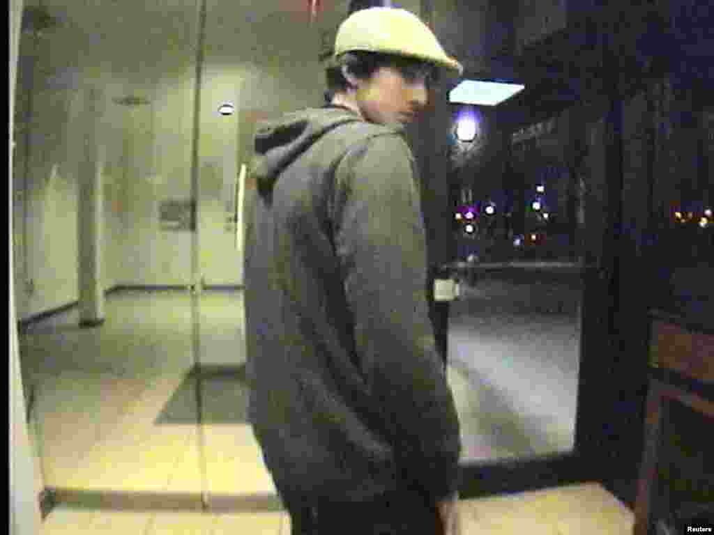 A still image of Dzhokhar Tsarnaev from a surveillance video, which was also entered as prosecution evidence.&nbsp;