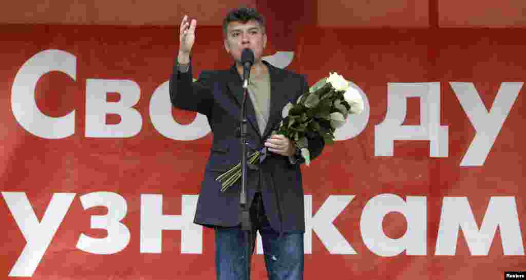&quot;We are not to be intimidated,&quot; said Russian opposition figure Boris Nemtsov.