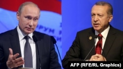 Vladimir Putin dhe Recep Tayyip Erdogan (djathtas)