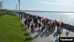 Шествие против пенсионной реформы 9 сентября в Архангельске.