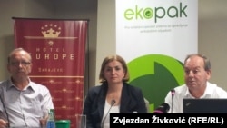 Edin Terzić, Amela Hrbat i Safet Harbinja na konferenciji za medije u Sarajevu
