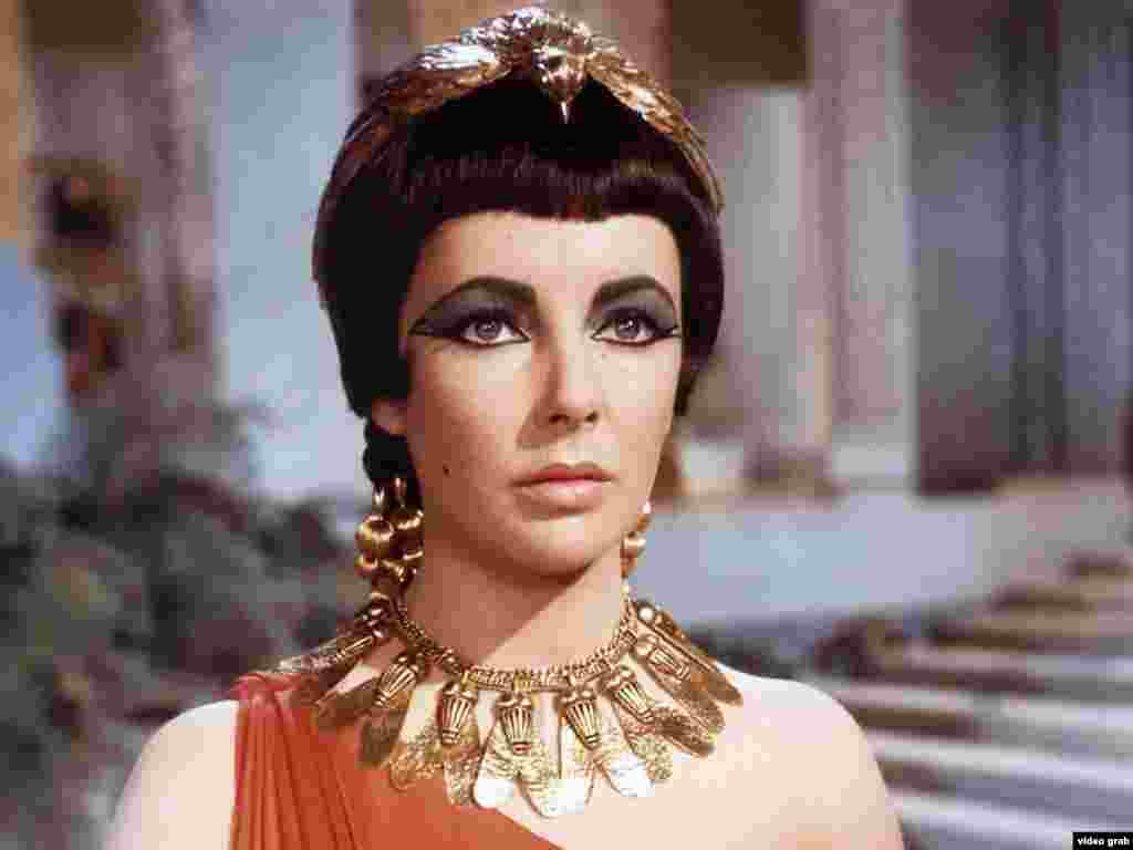 Elizabeth Taylor în rolul Cleopatrei, 1963