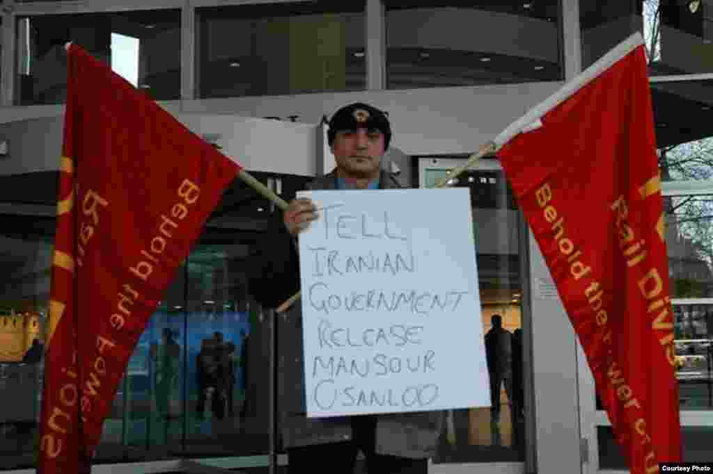 فعالان کارگری معترض به بازداشت اسانلو در استرالیا