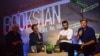 Bosnia and Herzegovina -- (1st, 2nd and 4th - L to R) Dutch writers Geert Mak, Frank Westerman, Chris Keulemans and Bosnian writer Dennis Gratz (3rd) speaking on migrant Balkan route at the International Literature Festival Sarajevo Bookstan, July 4, 2018