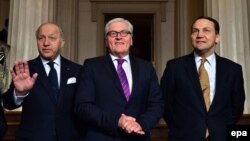 Министры иностранных дел Франции, Германии и Польши, встреча в Веймаре, 1 апреля 2014 года