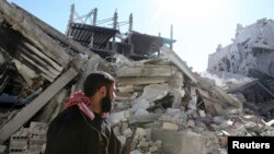 Ruševine u Damasku, februar 2013.