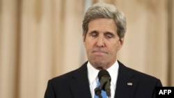 Госсекретарь США Джон Керри представляет доклад о Трафикинге людей за 2013 год, Вашингтон, 19 июня 2013 г.