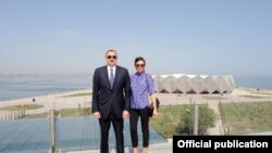 Azerbaijan. Baku. President Ilham Aliyev attended the opening of the Baku Crystal Hall, the venue of the Eurovision-2012 Song Contest