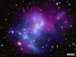 Фотография столкновения галактик, сделанная в обсерватории Кека
