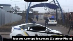 Полицейская машина в Киеве. 2 марта 2017 года. 